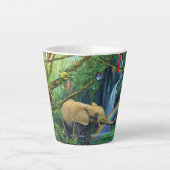 Tiere, die zusammen leben, werfen Kissen Milchtasse (Vorderseite)