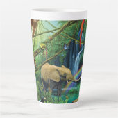 Tiere, die zusammen leben, werfen Kissen Milchtasse (Vorderseite)