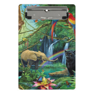 Tiere, die zusammen leben, werfen Kissen Mini Klemmbrett