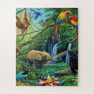 Tiere, die zusammen leben, werfen Kissen Puzzle