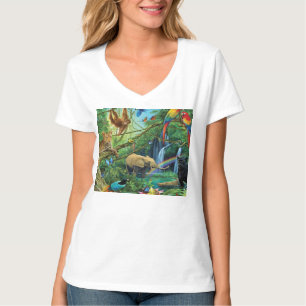 Tiere, die zusammen leben, werfen Kissen T-Shirt