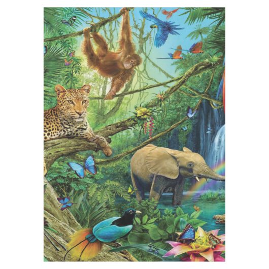 Tiere, die zusammen leben, werfen Kissen Tischdecke (Vorderseite)