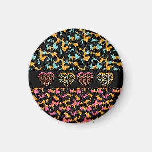 Tiere-Druck-Herzen-Muster Magnet