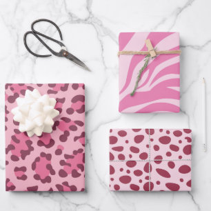 Tiere drucken wilde Tiere Muster Geburtstag Geschenkpapier Set
