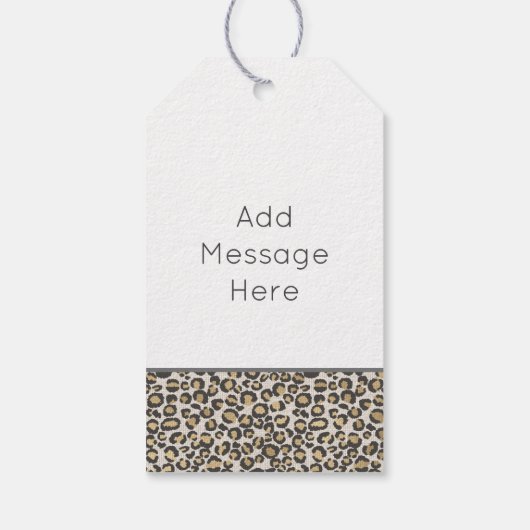 TIERE-Druckstellen mit eigenen TEXT-Neutralen Chic Geschenkanhänger (Rückseite)