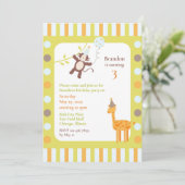 Tiere Einladung zur Geburtstagsparty (Stehend Vorderseite)