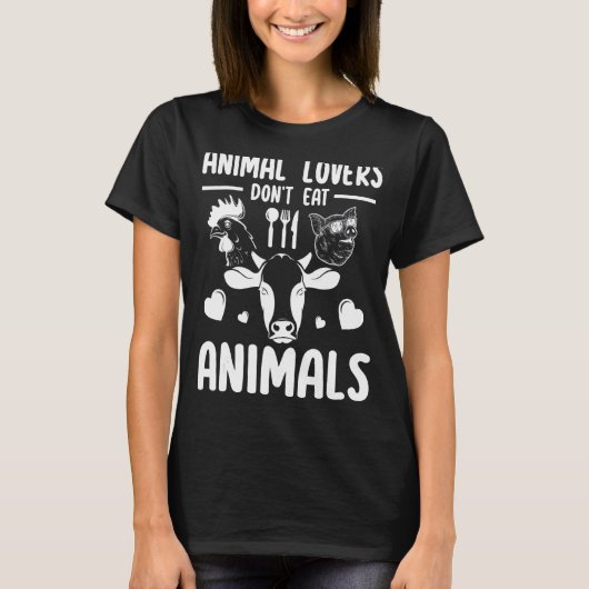 Tiere essen keine Tiere Pflanze vegetarisch D T-Shirt (Vorderseite)