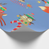 TIERE FEIERN KRISTMATIK GESCHENKPAPIER (Ecke)