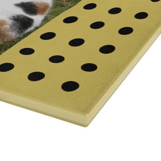 Tiere Forellen Gold und schwarzes Foto Schneidebrett (Ecke)