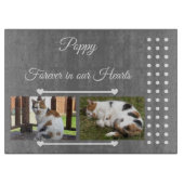 Tiere Forever Graues und Weiß Foto Schneidebrett (Vorderseite)