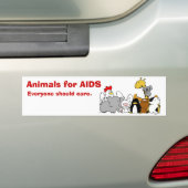 Tiere für AIDS Autoaufkleber (Auf Auto)