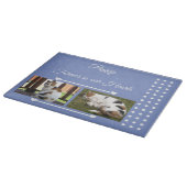 Tiere für immer lila und weißes Foto Schneidebrett (Ecke)