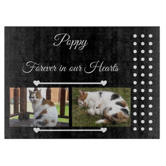 Tiere für immer Schwarz-Weiß-Foto Schneidebrett (Vorderseite)