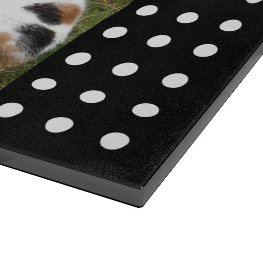 Tiere für immer Schwarz-Weiß-Foto Schneidebrett (Ecke)