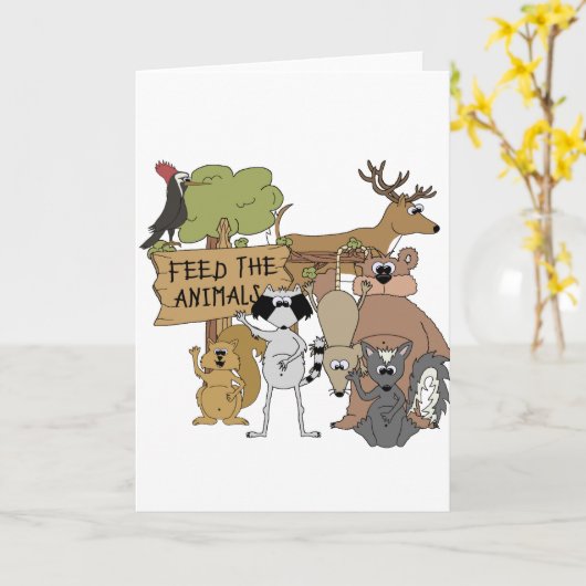 Tiere gefüttert karte (Gelbe Blume)