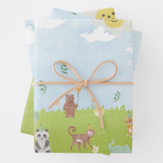 Tiere Geschenkpapier Set (Beispiel)