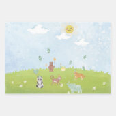 Tiere Geschenkpapier Set (Vorderseite)