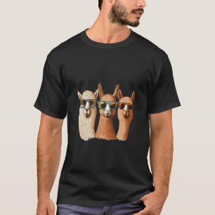 Tiere Grafik  Lama mit Sonnenbrille 6 T-Shirt