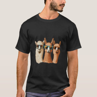 Tiere Grafik  Lama mit Sonnenbrille 6 T-Shirt