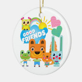 Tiere Gute Freunde Keramik Ornament (Links)