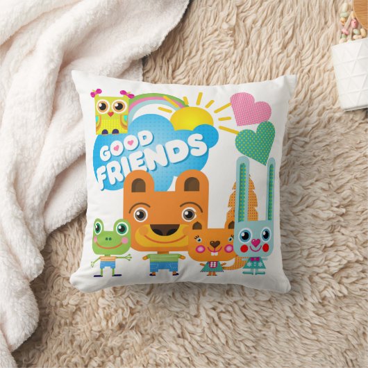 Tiere Gute Freunde Kissen (Decke)