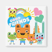Tiere Gute Freunde Magnet (Vorne)