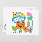 Tiere Gute Freunde Postkarte (Vorne/Hinten)