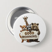 Tiere, Guten Morgen, Button (Vorne & Hinten)