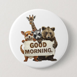 Tiere, Guten Morgen, Button
