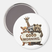 Tiere, Guten Morgen, Magnet (Vorderseite/Rückseite)