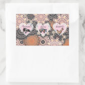 Tiere haben Herz Rechteckiger Aufkleber (Tasche)