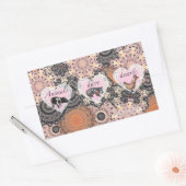 Tiere haben Herz Rechteckiger Aufkleber (Umschlag)