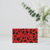 Tiere Haut Leopard Fleck Visitenkarte (Stehend Vorderseite)