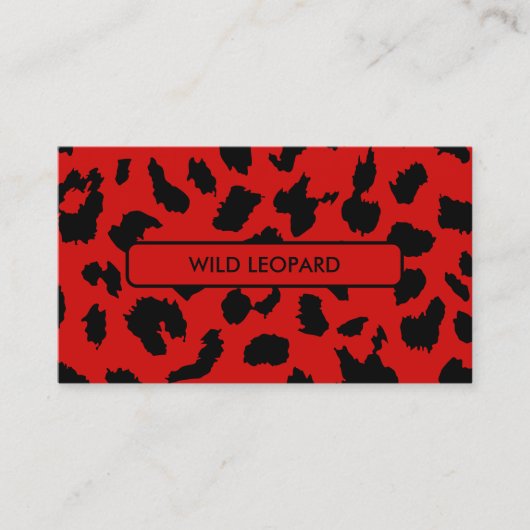 Tiere Haut Leopard Fleck Visitenkarte (Vorderseite)