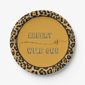 Tiere Haut Leopard Fleck Wild Eins Pappteller (Vorderseite)