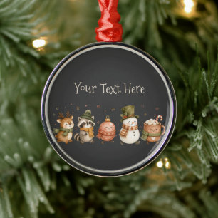 Tiere Heiße Schokolade Weihnachtsgeschenk Ornament Aus Metall