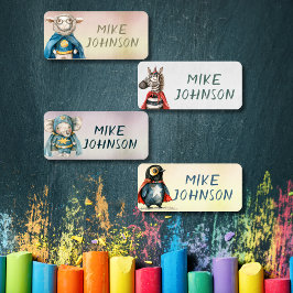 Tiere Heroes wasserdichte Kinder Name Kleidung Etiketten