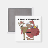 Tiere I Liebe Weihnachtsgeschenke und Geschenke Magnet (Vorderseite/Rückseite)