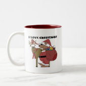 Tiere I Liebe Weihnachtsgeschenke und Geschenke Zweifarbige Tasse (Links)