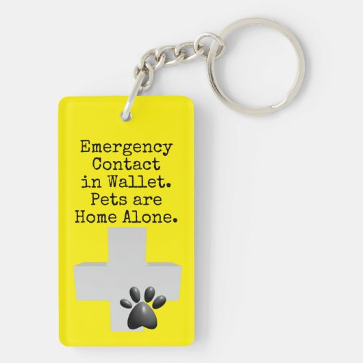 Tiere ICE-Kontaktwarnung Schlüsselanhänger (Rückseite)