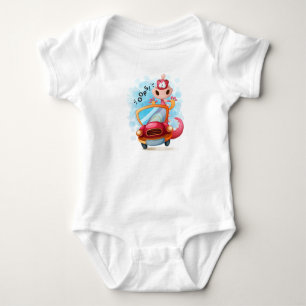 Tiere im Auto Nr. 4 Baby Strampler