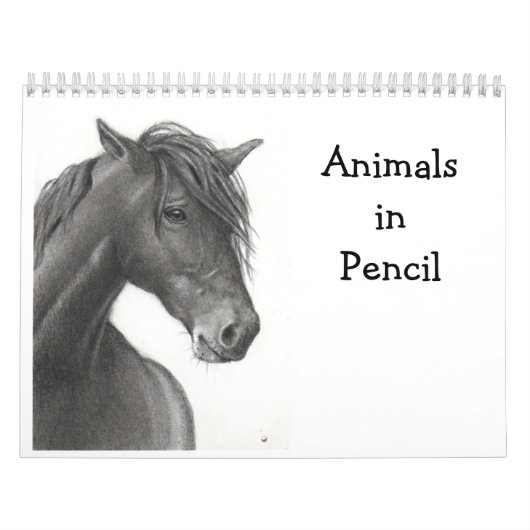 TIERE IM BLEISTIFT: REALISMUS-ZEICHNUNGS-KALENDER KALENDER (Titelbild)