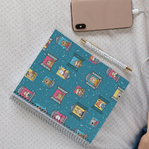 Tiere im Fenster Notizblock