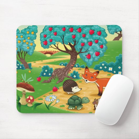 Tiere im Holz Mousepad (Mit Mouse)