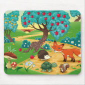 Tiere im Holz Mousepad (Vorne)