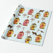 Tiere im Muster Wrapping Paper Geschenkpapier (Ungerollt)