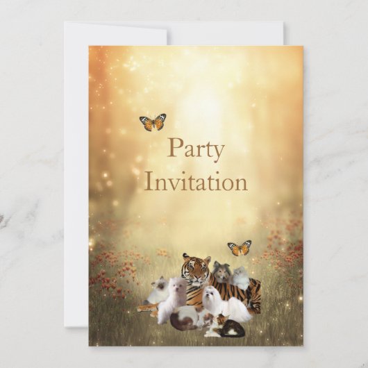 Tiere im Park Einladung (Vorderseite)