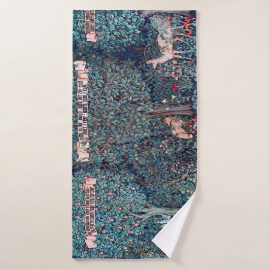 Tiere im Wald, William Morris Badehandtuch (Badehandtuch)