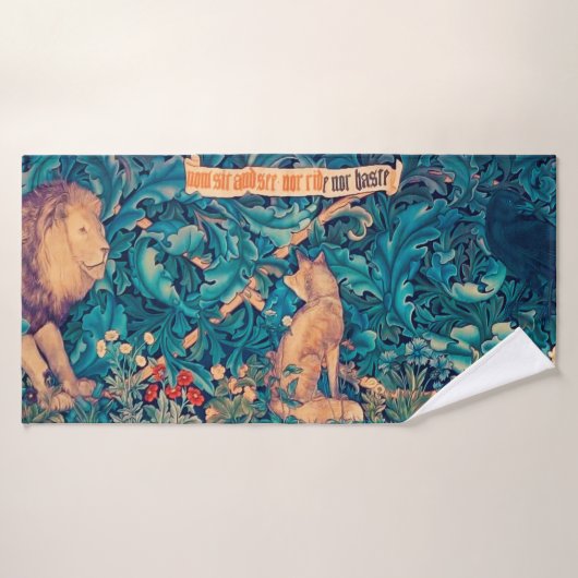 Tiere im Wald, William Morris Badetuch Badehandtuch (Badehandtuch)