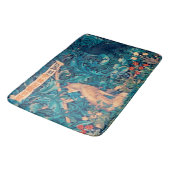 Tiere im Wald, William Morris Bath Mat Badematte (Schrägansicht)
